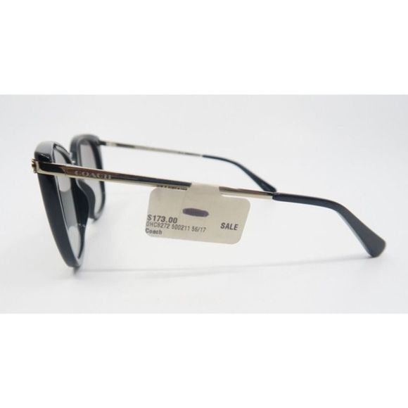 COACH HC8272 5002/11 New Glossy Black-Gold/Gray Women's Sunglasses - Picture 5 of 8